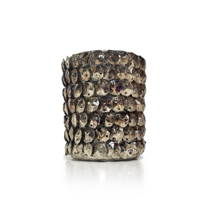 Metal tealight holders with scales structure 10,5cm - Image 4