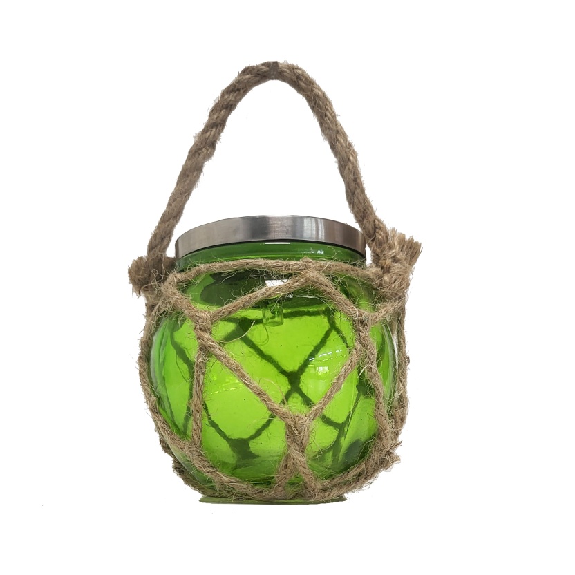 Glass Solar Lanterns in Rope