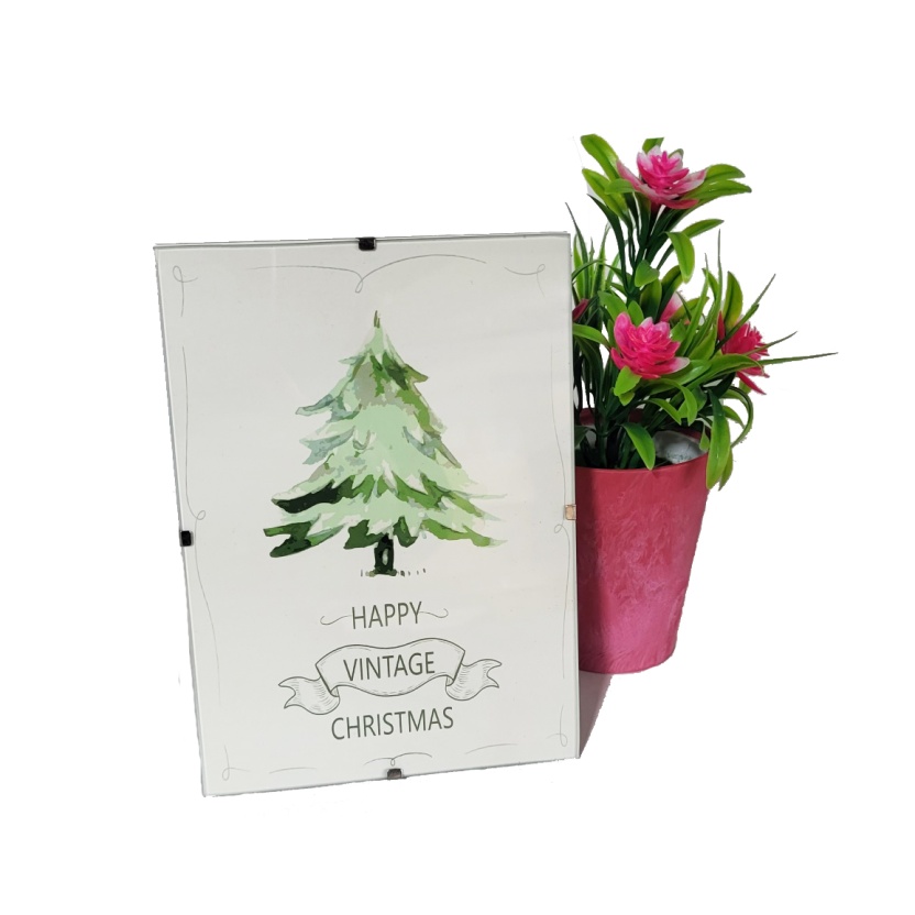 'Happy Vintage Christmas' photo frames 13x18cm