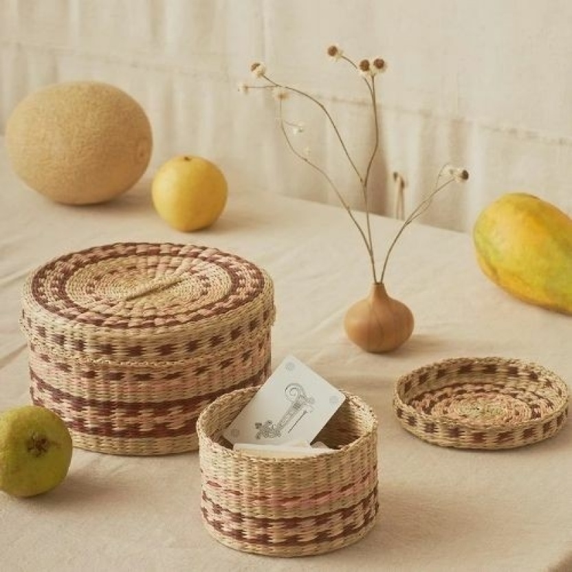 Set of 2 pieces Olli Ella hand weaved storage baskets - Image 4