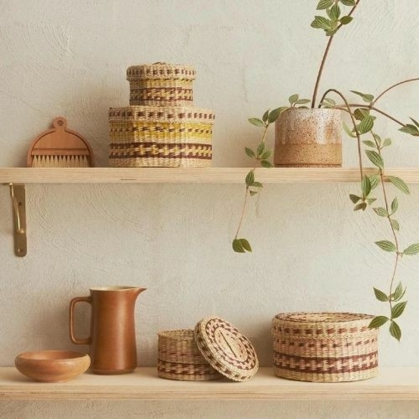 Set of 2 pieces Olli Ella hand weaved storage baskets - Image 2