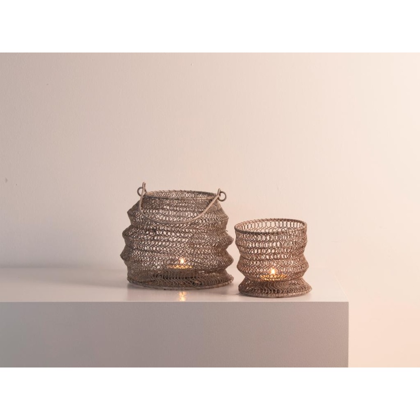Grey foldable Gusta lanterns 20cm - Image 2