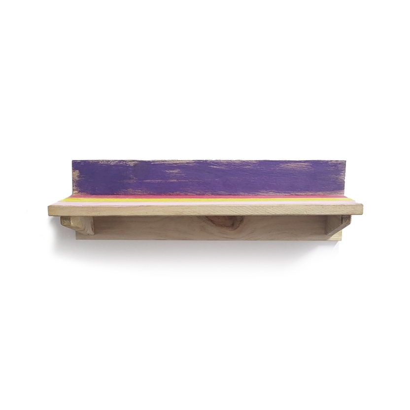 Houten 'Roots' Joy kleurrijke hangende wandplanken - Afbeelding 4