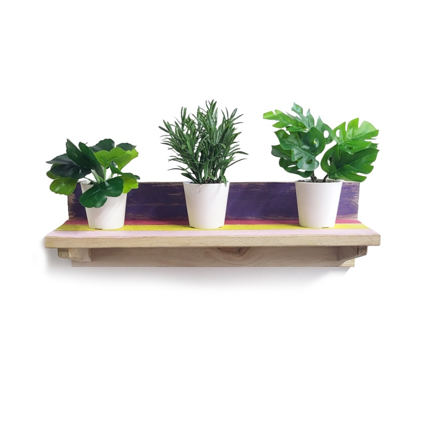 Houten 'Roots' Joy kleurrijke hangende wandplanken - Afbeelding 2