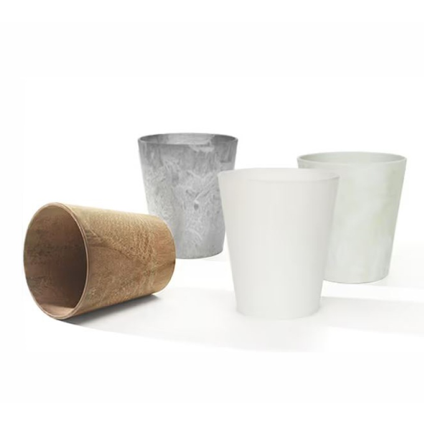 Taupe Artstone Claire plantenpotten 8x9cm - Afbeelding 4