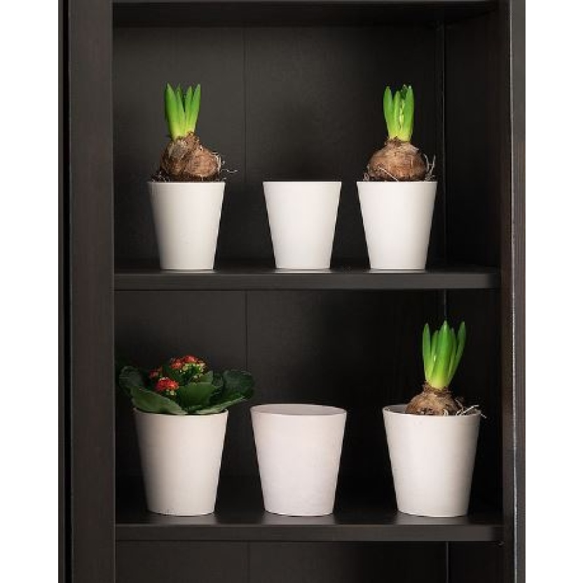 Witte Artstone Claire plantenpotten 8x9cm - Afbeelding 6
