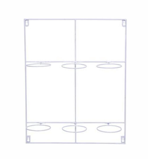 Wit metalen Artstone wandhangersets met 6 plantenpotten - Afbeelding 3