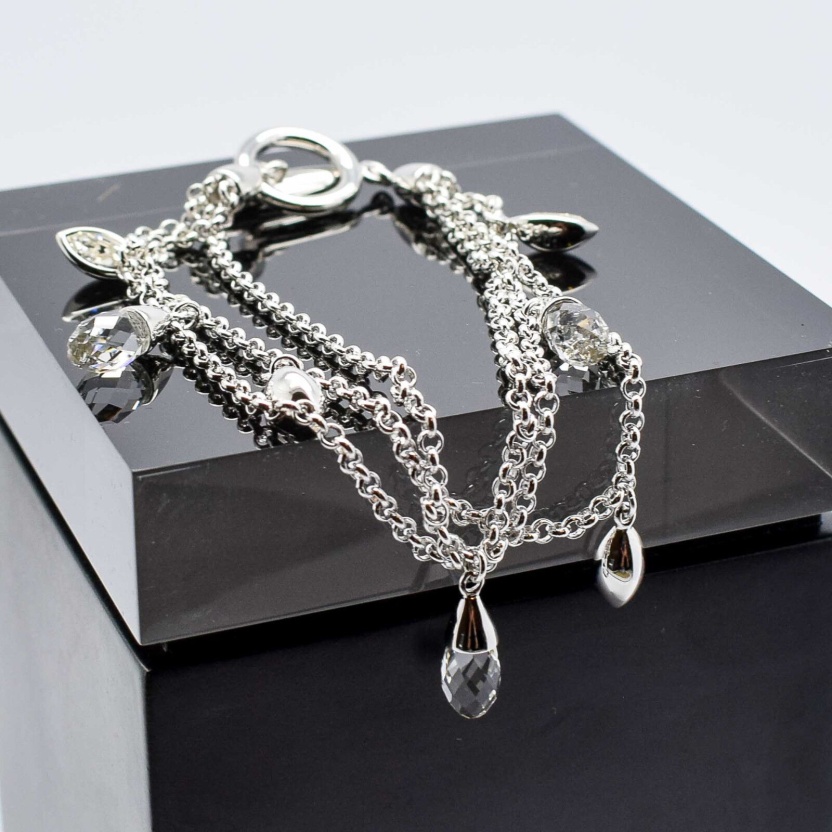 Liora marquise charm bracelets made with Swarovski elements - Image 2