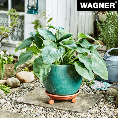 Wagner plastic terracotta indoor/outdoor plant and flower trolleys 27,5cm - Image 5