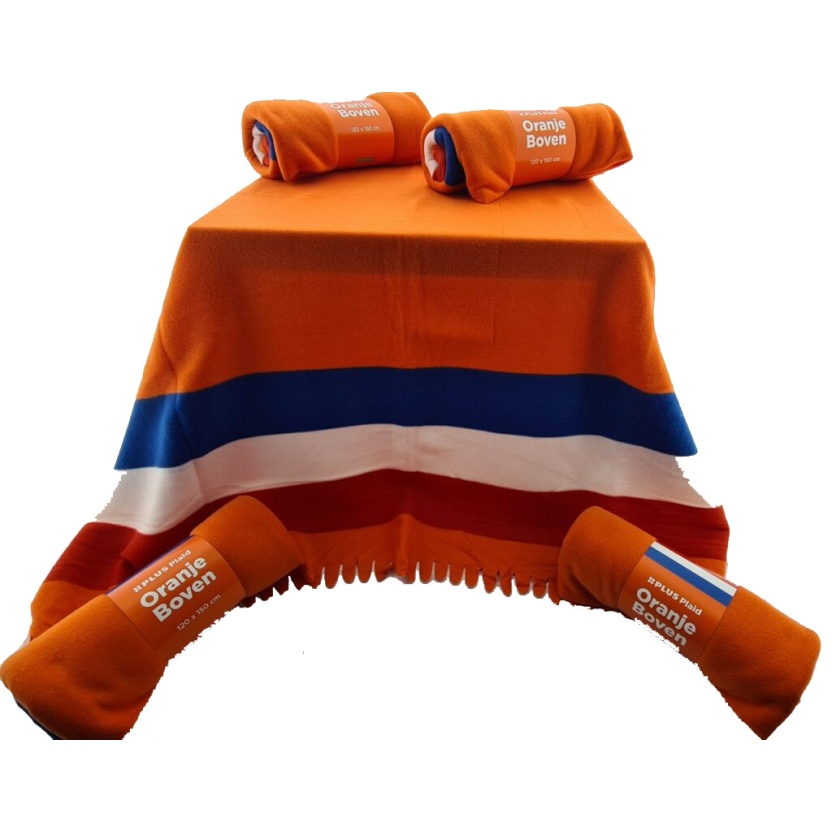 Orange Dutch flag fleece plaids 150*120CM
