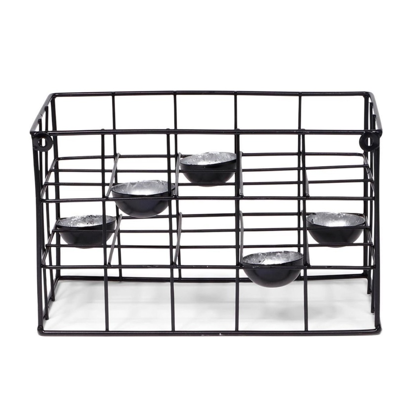 Woonaccessoires - Senza zwart/zilveren Senza theelichthouder rekjes - Afbeelding 2