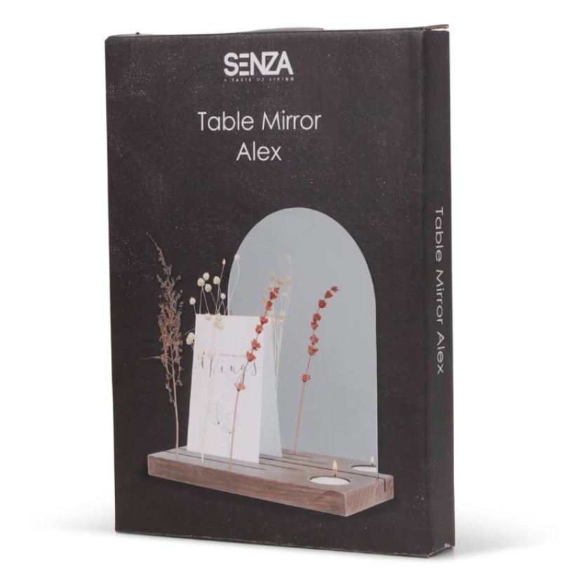 Woonaccessoires - Senza Alex tafelspiegels met houten standaard - Afbeelding 3