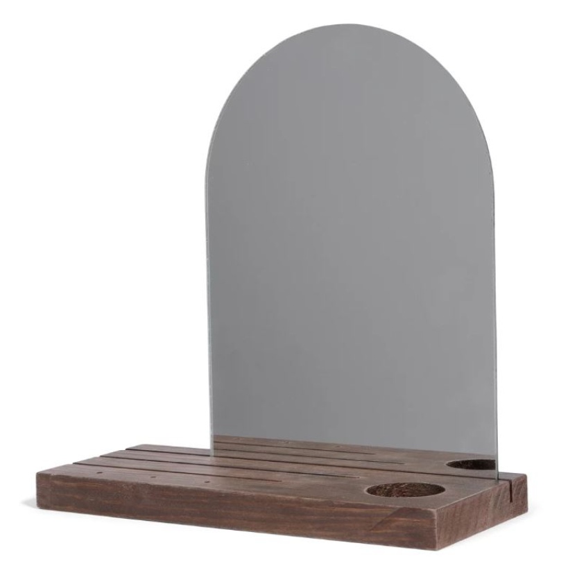 Woonaccessoires - Senza Alex tafelspiegels met houten standaard - Afbeelding 2