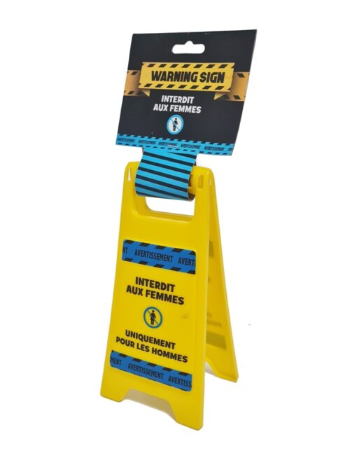 Yellow funny warning signs in French