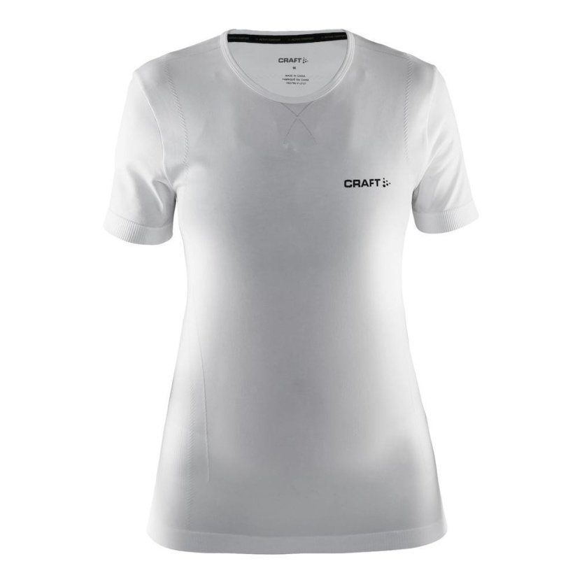 Witte Craft Active comfort t-shirts met korte mouwen voor dames