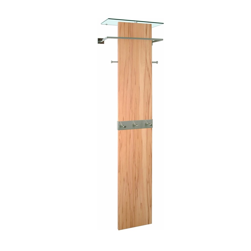 Haku light brown wooden coat racks for on the wall 192cm