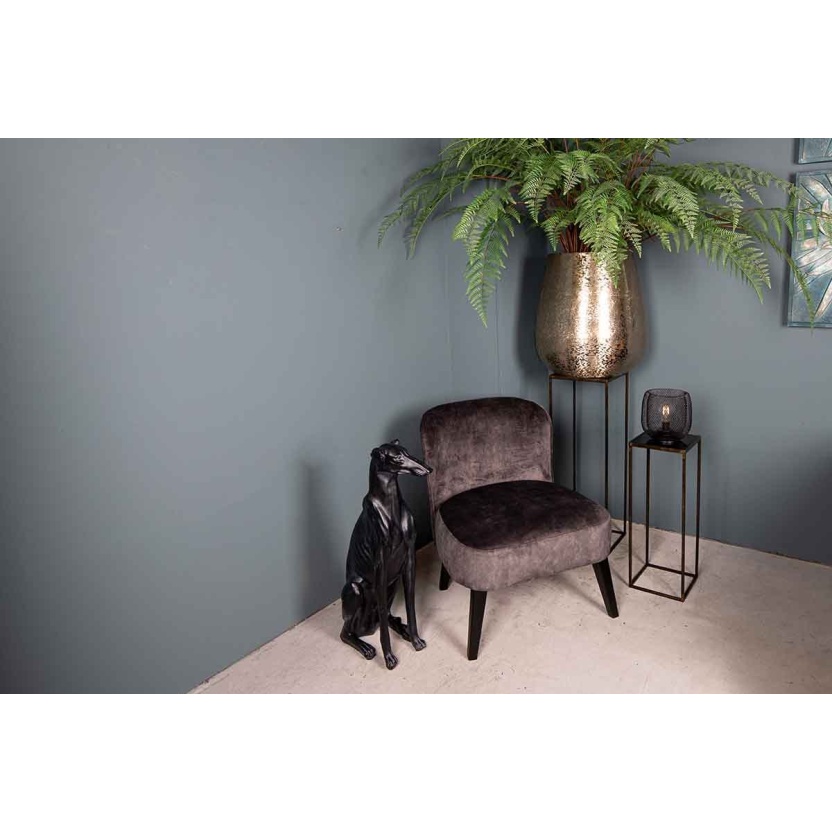Antracietkleurige PTMD Nikki lage fauteuils 64x67x74cm - Afbeelding 4
