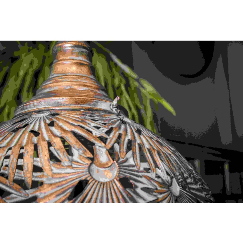 Gold metal PTMD Fallon round design pendant lamps - Image 3
