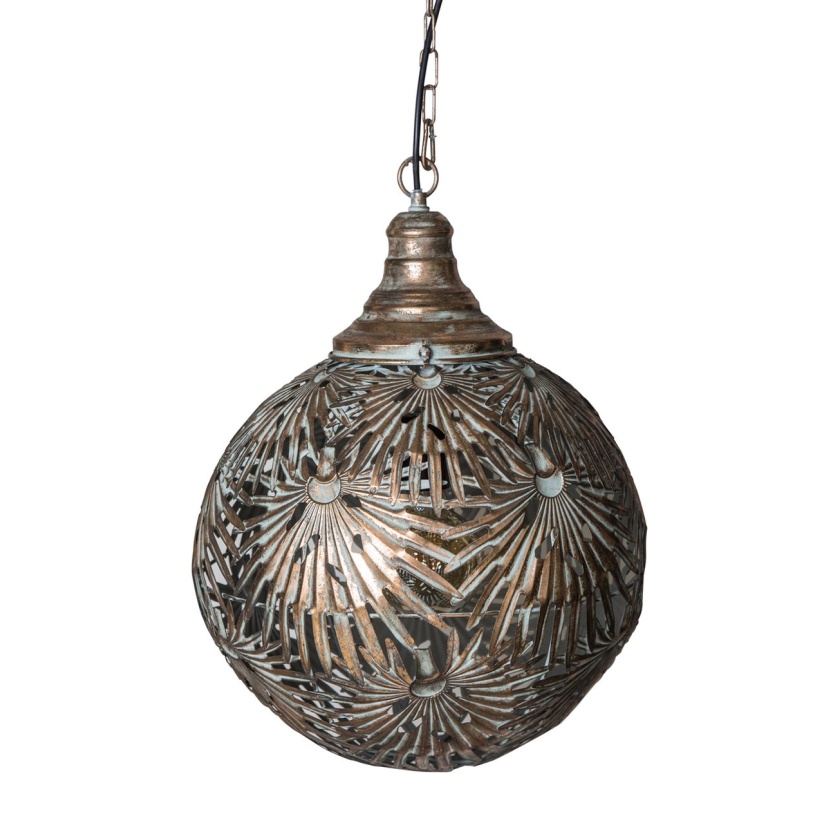 Gold metal PTMD Fallon round design pendant lamps