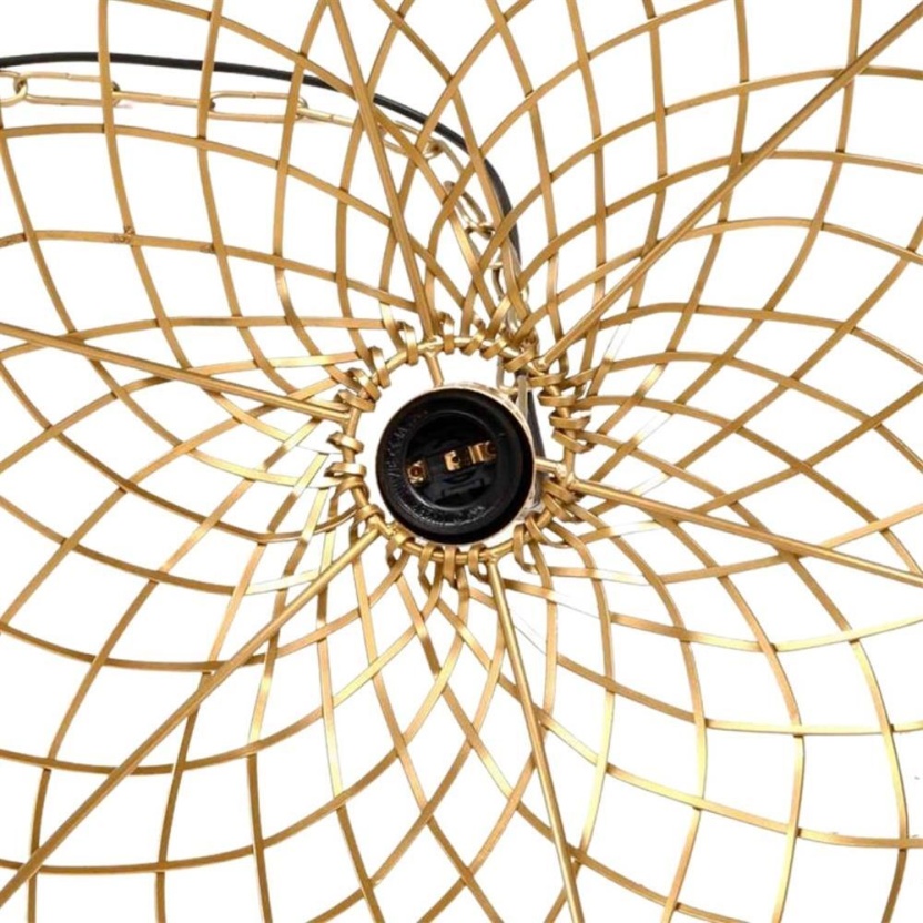 Gold metal PTMD Viva round open design pendant lamps - Image 2