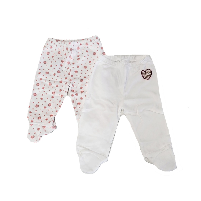 2-packs Code baby trousers with feet