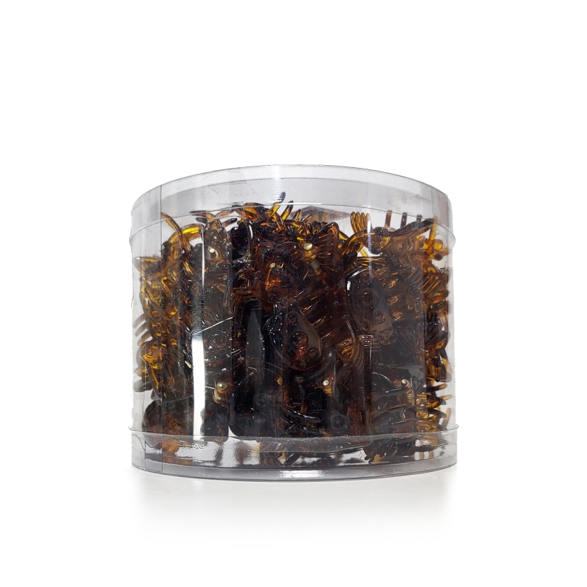 Haaraccessoires - verpakking van 100 stuks bruine vlinder/lieveheersbeestje haarspeldjes
