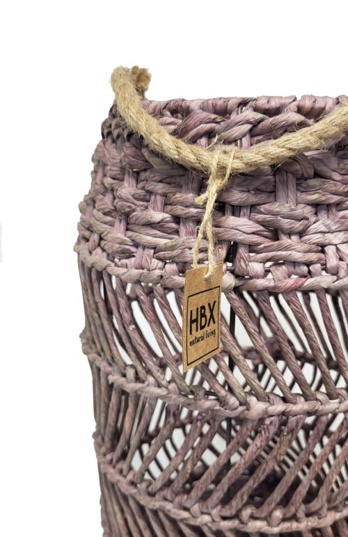 HBX purple rattan Deia lanterns 50cm - Image 3