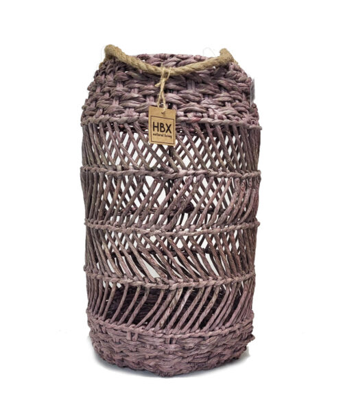 HBX purple rattan Deia lanterns 50cm - Image 2