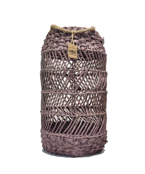 HBX purple rattan Deia lanterns 50cm