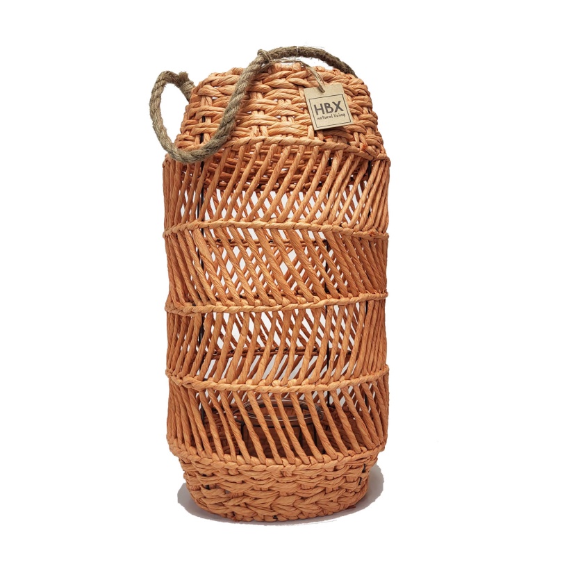 HBX oranje rotan Deia lantaarns 50cm