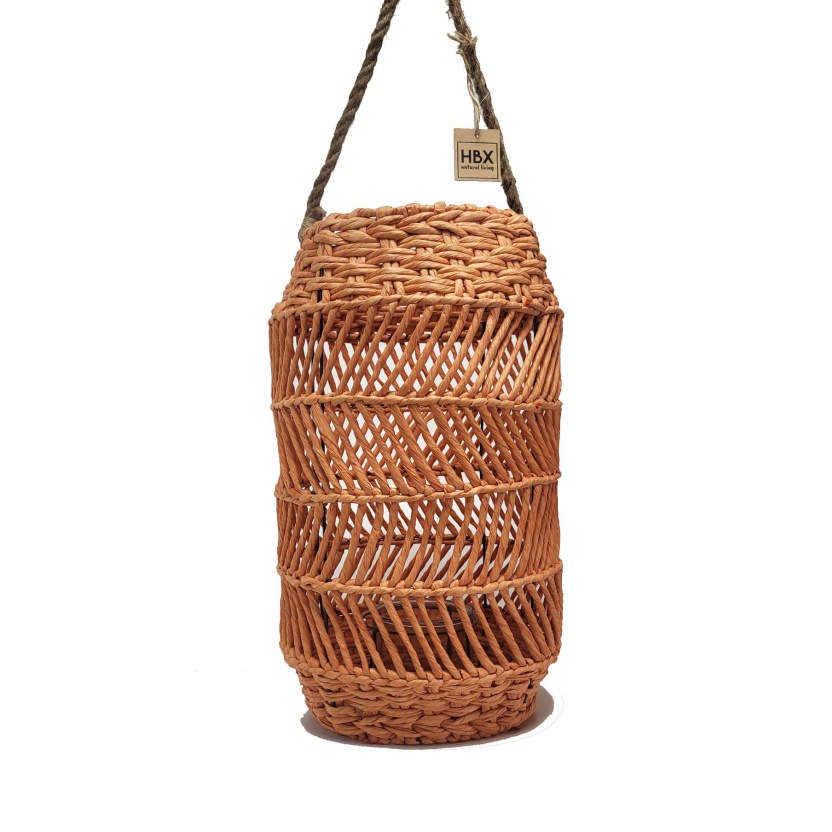 HBX oranje rotan Deia lantaarns 50cm - Afbeelding 6