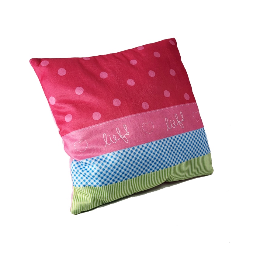 Lief! Roze kussens met stippenprint 35x35cm - Afbeelding 2