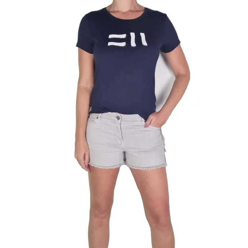 Grey Blue Motion jeans shorts for women