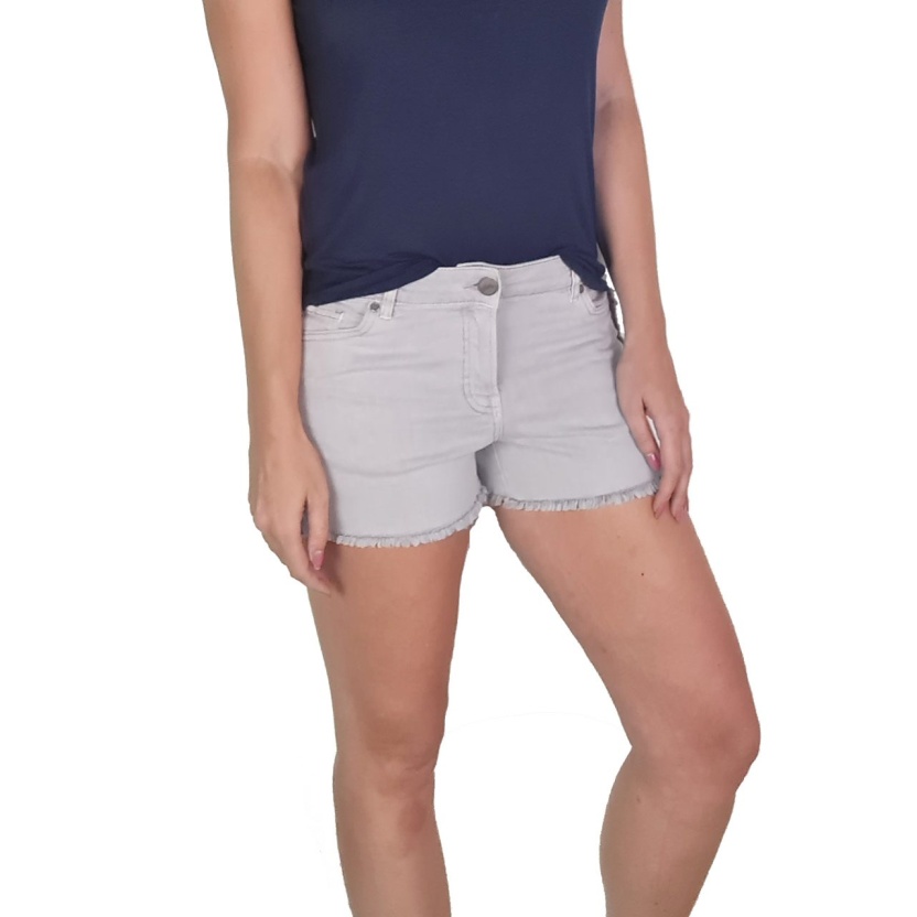 Grey Blue Motion jeans shorts for women - Image 2
