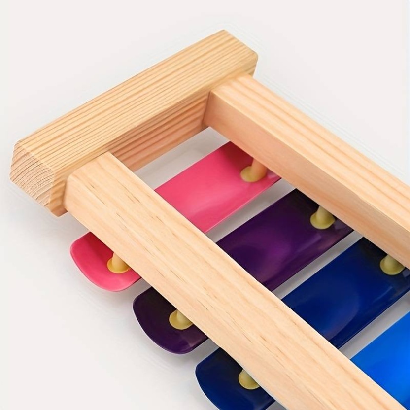Kids toys - Multi colour wooden with metal xylophones - Image 3