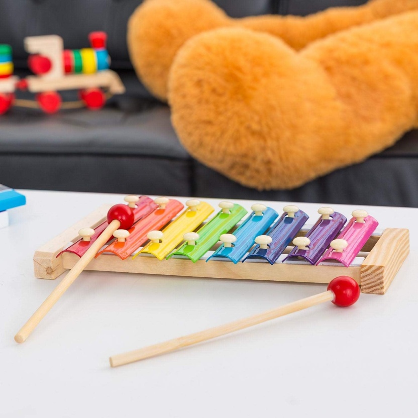 Kids toys - Multi colour wooden with metal xylophones - Image 6