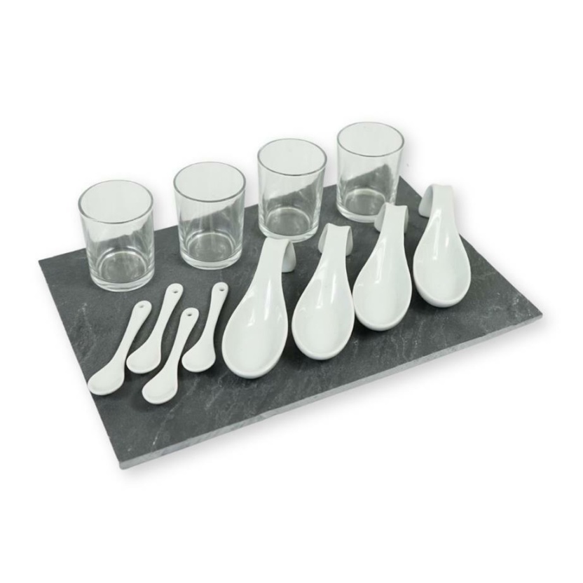 13-piece Amuse sets with serving tray and amuse spoons - Image 2