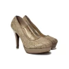 Damesschoenen - beige kanten pumps met hoge hakken - Afbeelding 5