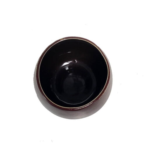 Burgundy red D&M ceramic flower pots Allure with lid - Image 3