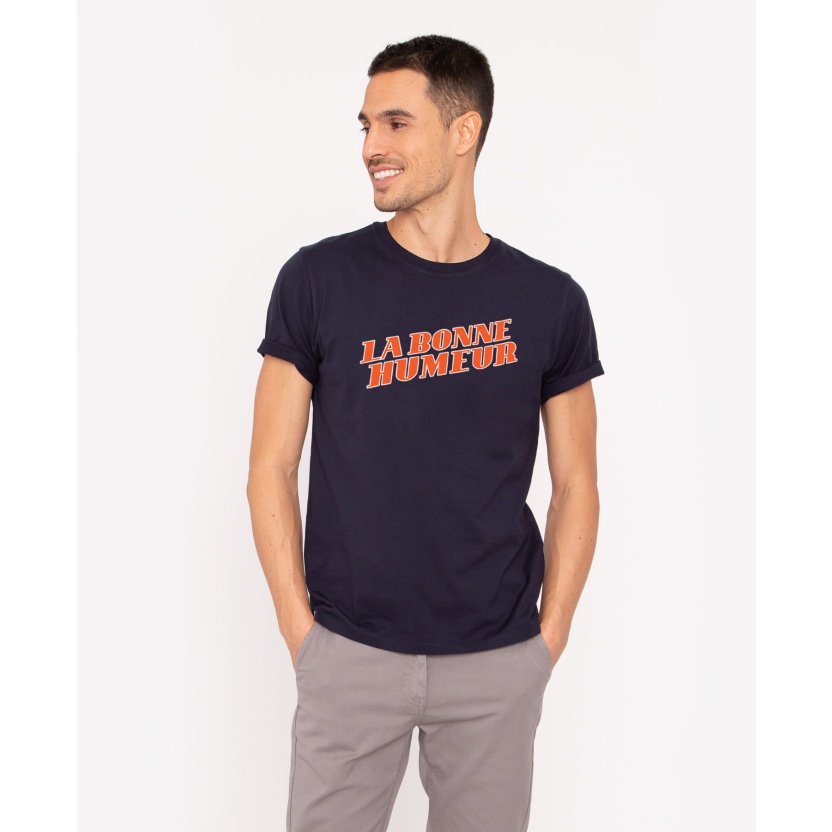 Navy French Disorder La Bonne Humeur heren t-shirts
