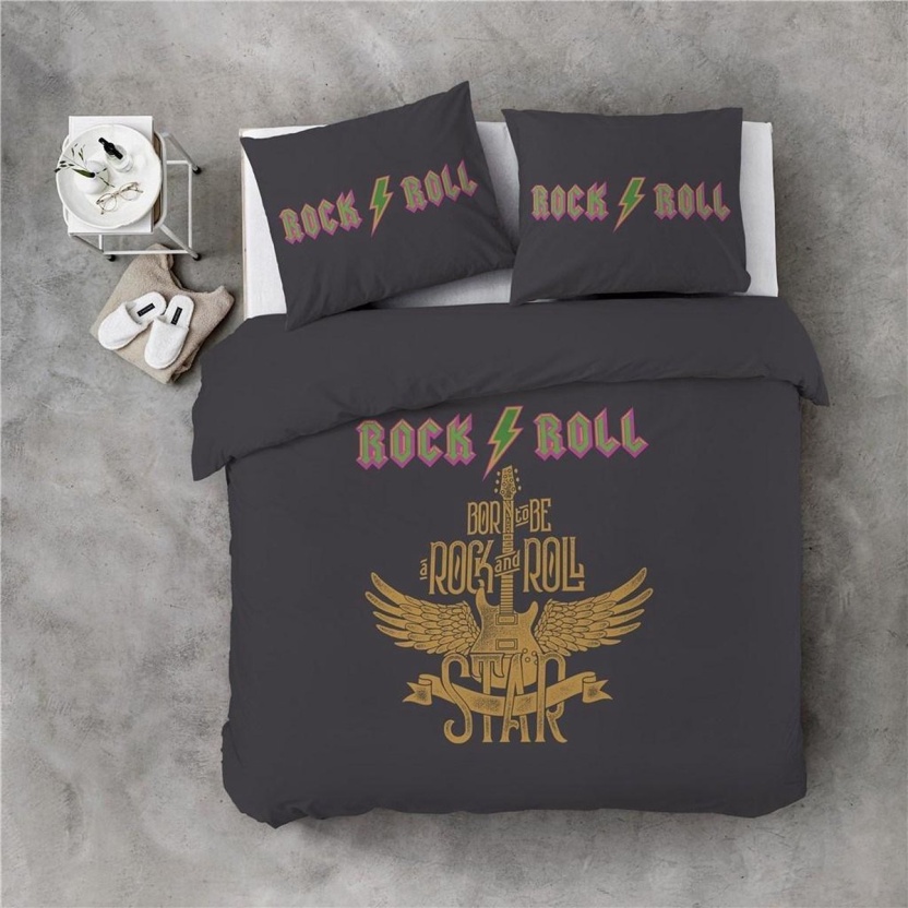 Byrklund Get Rocked eenpersoons dekbedovertrekken - 140x200/220cm - Afbeelding 5