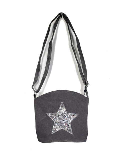 Diverse kleuren crossbody tassen met glitterster - Afbeelding 2