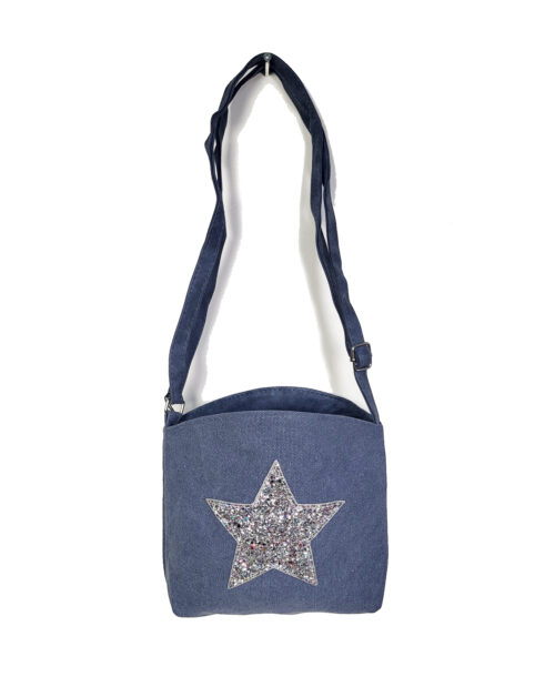Diverse kleuren crossbody tassen met glitterster - Afbeelding 7