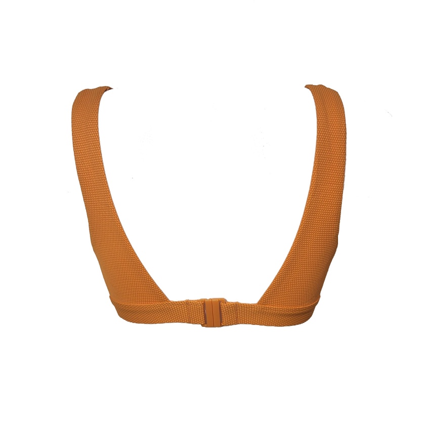 Orange textured preformed bikini sets for women - Image 4