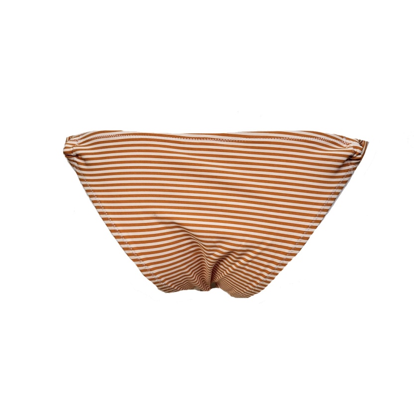 Oranje/cr?me voorgevormde gestreepte bikinisets voor dames - Afbeelding 5