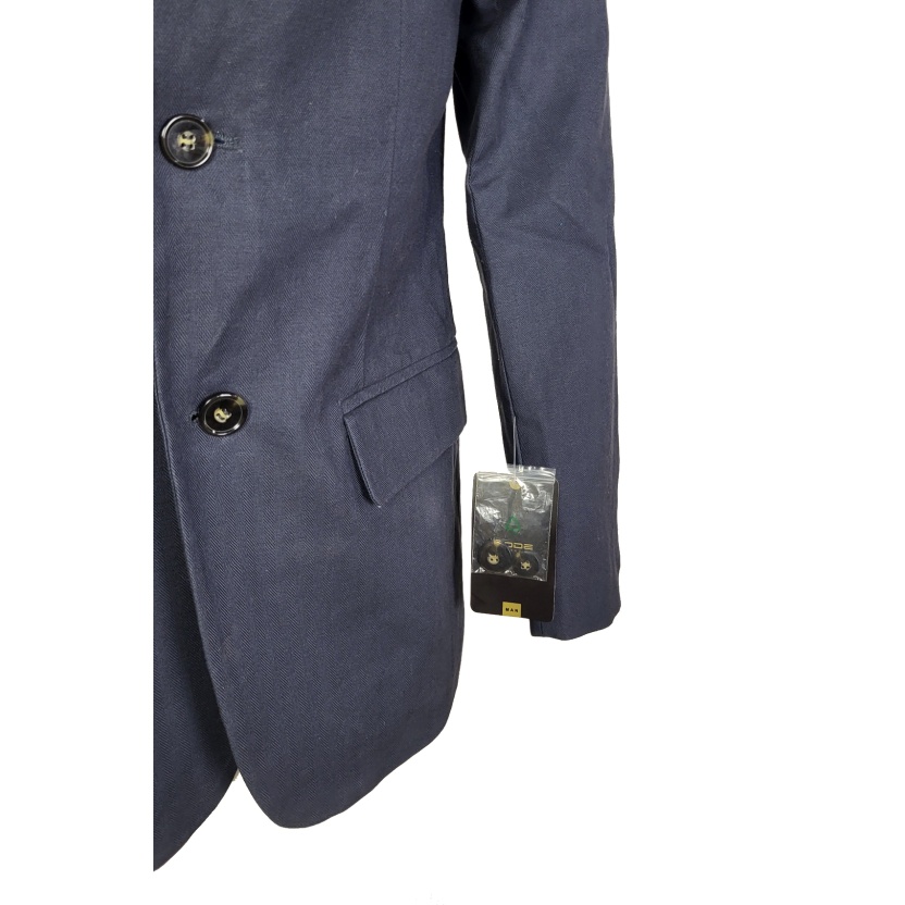 Dark blue Code linen blazers for men - Image 5