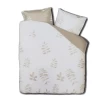2-pack beige duvet covers with leaves print - 140x220cm