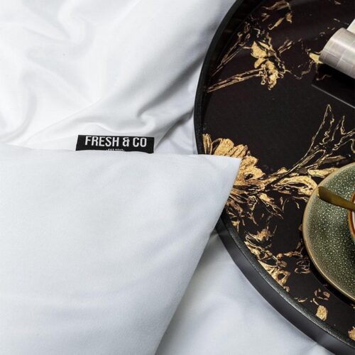 Fresh & Co witte hotelset dekbedovertrekken - 140x220cm - Afbeelding 4
