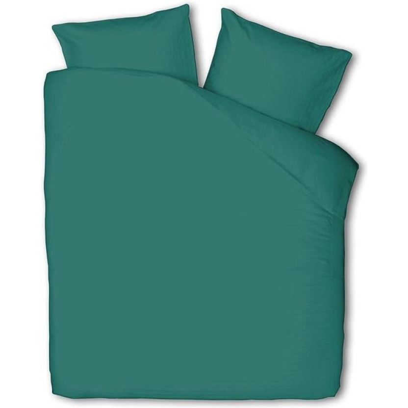 Fresh & Co flesgroene hotelset dekbedovertrekken - 140x220cm - Afbeelding 3