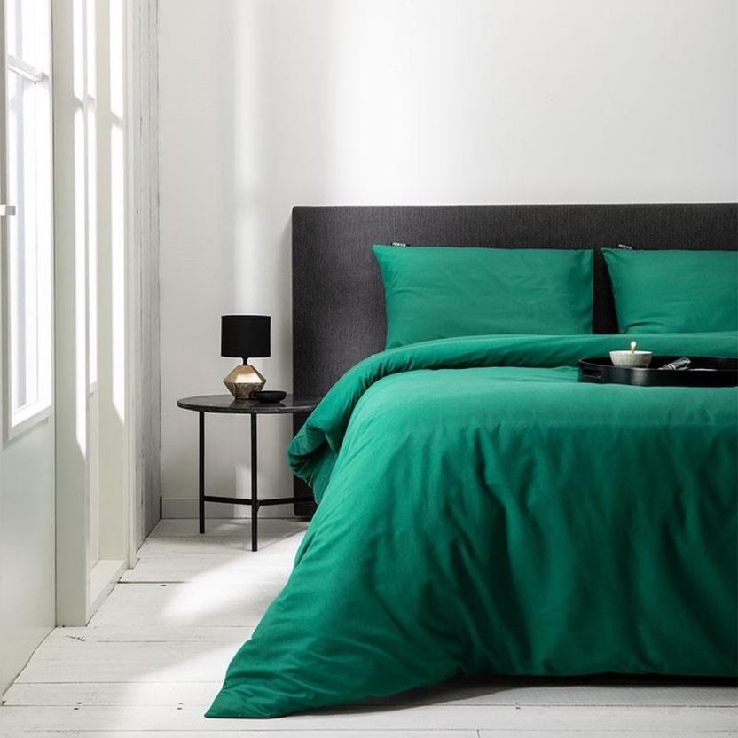 Fresh & Co flesgroene hotelset dekbedovertrekken - 140x220cm - Afbeelding 4
